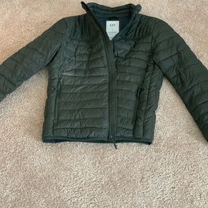 Army Green Light weight bubble jacket